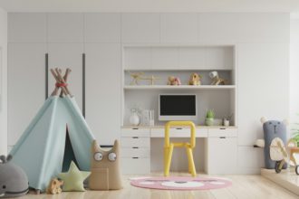 Children's office/Children's bedroom mockup.