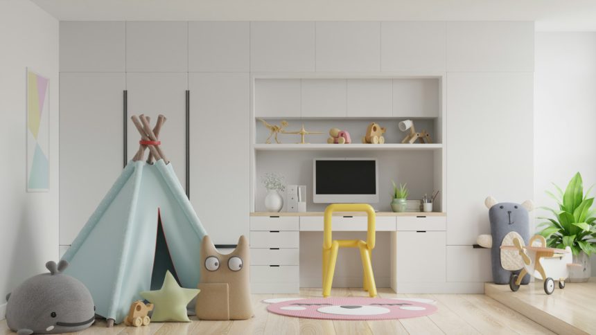 Children's office/Children's bedroom mockup.