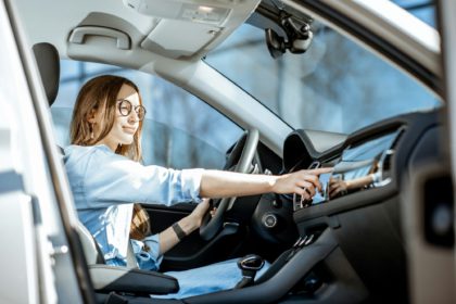 Woman in the car